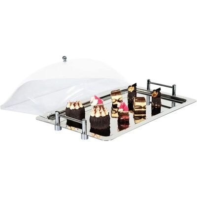 GGM Gastro - Roestvrijstalen dienblad - 4 stuks - 325x530mm - Zilver/Transparant GGM Gastro - Roestvrijstalen dienblad - 4 stuks - 325x530mm - Zilver/Transparant