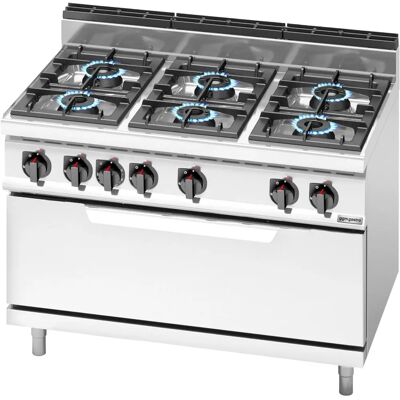 GGM Gastro - Gasfornuis - Zilver - 42 kW GGM Gastro - Gasfornuis - Zilver - 42 kW