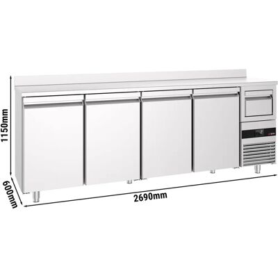 GGM Gastro - PREMIUM - 2690x600 - 4 deuren - Koelbar tafel GGM Gastro - PREMIUM - 2690x600 - 4 deuren - Koelbar tafel