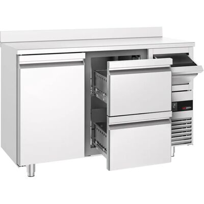 GGM Gastro - Table réfrigérée PREMIUM - 1 deur - 2 lades - Refrigerated bar table GGM Gastro - Table réfrigérée PREMIUM - 1 deur - 2 lades - Refrigerated bar table