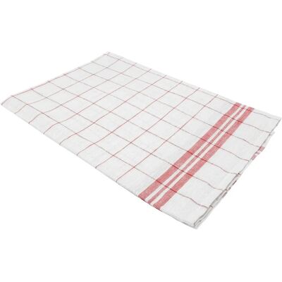 GGM Gastro - Linnen glasdoek - Rood/Wit - 650x650mm - Doos van 180 GGM Gastro - Linnen glasdoek - Rood/Wit - 650x650mm - Doos van 180