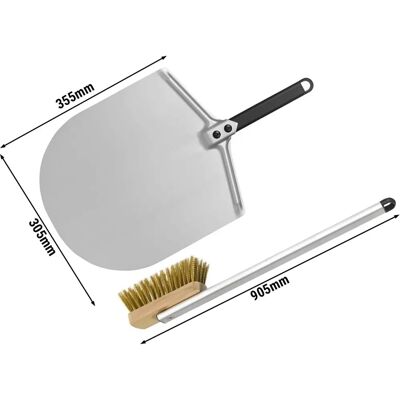GGM Gastro Pizza Oven Accessoires - Pizzaspade & Borstel Set GGM Gastro Pizza Oven Accessoires - Pizzaspade & Borstel Set