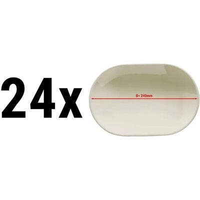 GGM Gastro - Ovale Borden - 240mm Crème GGM Gastro - Ovale Borden - 240mm Crème
