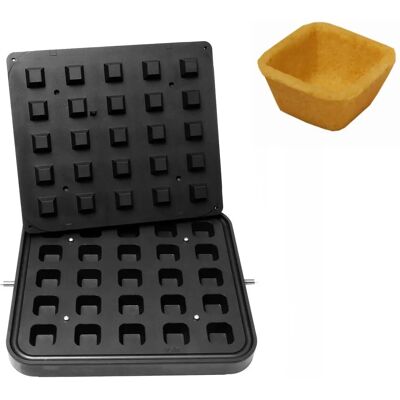 GGM Gastro - Vierkante tartelletplaten - 40x40mm - Zwart GGM Gastro - Vierkante tartelletplaten - 40x40mm - Zwart