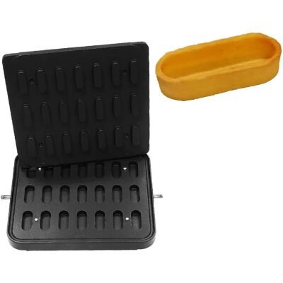 GGM GASTRO - Eclair Tartelette Mallen - 66x26mm - Zwart GGM GASTRO - Eclair Tartelette Mallen - 66x26mm - Zwart