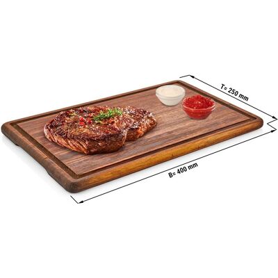 GGM GASTRO - Stheek bord - Iroko hout - 400x250mm - Biefstukplaat GGM GASTRO - Stheek bord - Iroko hout - 400x250mm - Biefstukplaat
