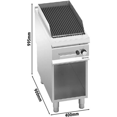 GGM Gastro Gas lavasteengrill - 9 kW - RVS behuizing GGM Gastro Gas lavasteengrill - 9 kW - RVS behuizing