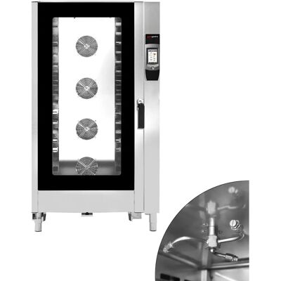 GGM Gastro - Four à vapeur combiné numérique - 16x FR 60x40 - Argent / Noir - Combi oven GGM Gastro - Four à vapeur combiné numérique - 16x FR 60x40 - Argent / Noir - Combi oven