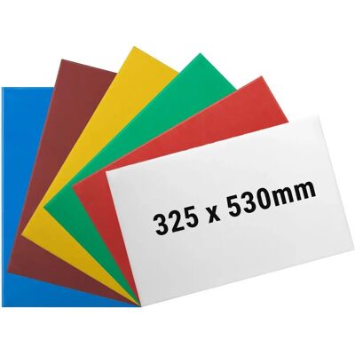 GGM Gastro - Set van 6 snijplanken - 32,5x53 cm - 1 cm dik - Meerkleurig GGM Gastro - Set van 6 snijplanken - 32,5x53 cm - 1 cm dik - Meerkleurig