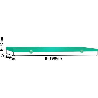 GGM Gastro - Snijplank 1500x600mm Groen - Hygiënisch & Robuust GGM Gastro - Snijplank 1500x600mm Groen - Hygiënisch & Robuust