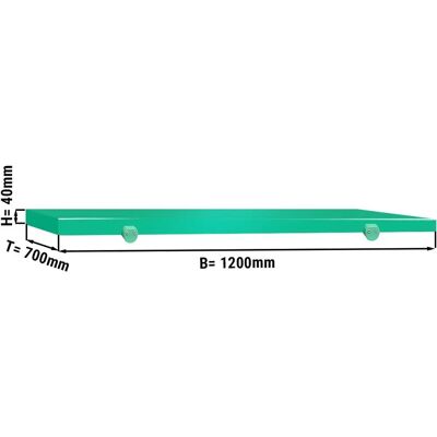 GGM Gastro - Snijplank - 1200x700mm - Groen - Zwaar GGM Gastro - Snijplank - 1200x700mm - Groen - Zwaar