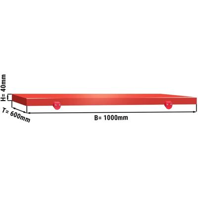 GGM Gastro Snijplank - 1000x600 mm - Rood - Snijplank GGM Gastro Snijplank - 1000x600 mm - Rood - Snijplank