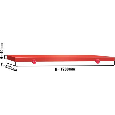 GGM Gastro - Rood Snijplank 1200x600mm - Hygiënisch & Duurzaam GGM Gastro - Rood Snijplank 1200x600mm - Hygiënisch & Duurzaam