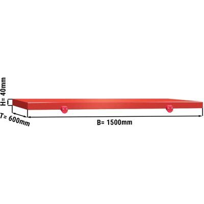 GGM Gastro - Snijplank - Rood - 150x60 cm - Cutting board GGM Gastro - Snijplank - Rood - 150x60 cm - Cutting board