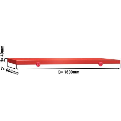 GGM Gastro - Snijplank - 1600x600mm - Rood - Hygiënisch GGM Gastro - Snijplank - 1600x600mm - Rood - Hygiënisch