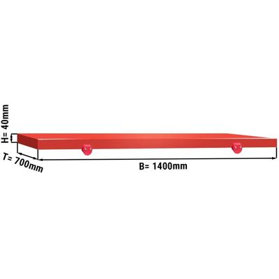 GGM Gastro Rode Snijplank 1400x700mm - Hygiënisch & Robuust GGM Gastro Rode Snijplank 1400x700mm - Hygiënisch & Robuust