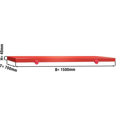 GGM Gastro - Snijplank 1500x700mm - Rood GGM Gastro - Snijplank 1500x700mm - Rood