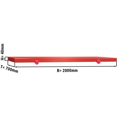 GGM Gastro - Snijplank 2000x700mm - Rood GGM Gastro - Snijplank 2000x700mm - Rood