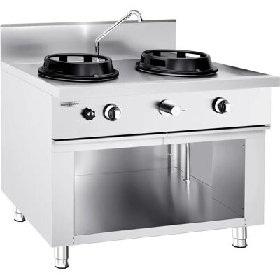 GGM Gastro - Gas wok fornuis - Zilver - Gas wok fornuis GGM Gastro - Gas wok fornuis - Zilver - Gas wok fornuis