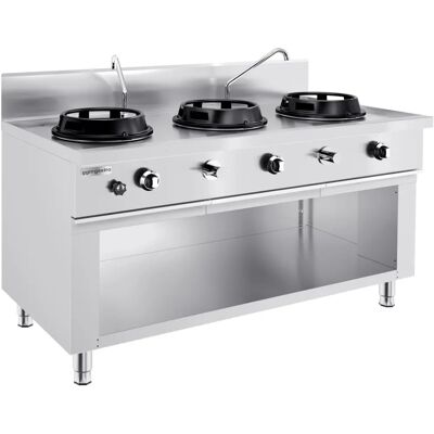 GGM Gastro - Gas wok fornuis - Zilver - Professioneel gebruik GGM Gastro - Gas wok fornuis - Zilver - Professioneel gebruik