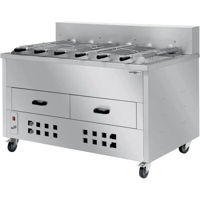 GGM Gastro - Houtskoolgrill - 1400mm - 6 Spiezen GGM Gastro - Houtskoolgrill - 1400mm - 6 Spiezen
