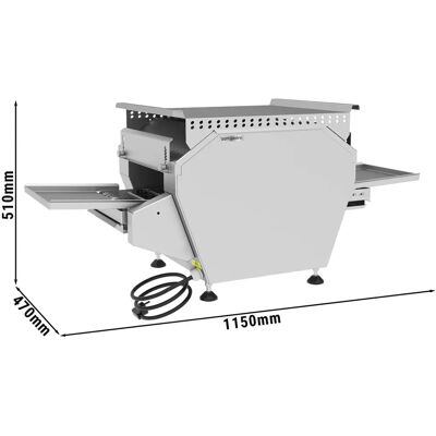 GGM Gastro Elektrische doorlopende grill - 0,47x1,15 m Zilver GGM Gastro Elektrische doorlopende grill - 0,47x1,15 m Zilver