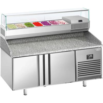 GGM Gastro - Koeltafel voor pizza PREMIUM PLUS - Zilver GGM Gastro - Koeltafel voor pizza PREMIUM PLUS - Zilver