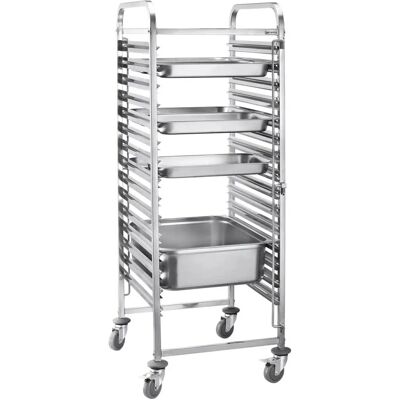 GGM Gastro Dienbladenwagen - 16x GN 2/1 Roestvrij staal GGM Gastro Dienbladenwagen - 16x GN 2/1 Roestvrij staal