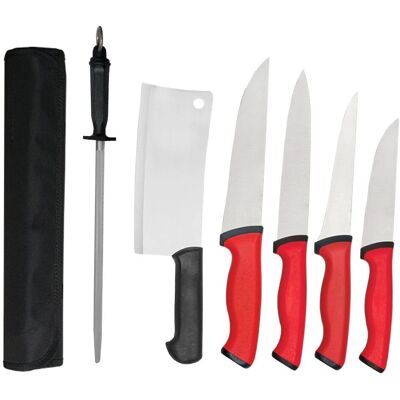 GGM GASTRO - Set van messen Duo Professional met rolzak - 6 stuks GGM GASTRO - Set van messen Duo Professional met rolzak - 6 stuks