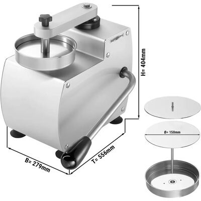 GGM Gastro - Handmatige hamburgermachine - Ø 15 cm mal - Eenvoudig te reinigen - Hoge kwaliteit GGM Gastro - Handmatige hamburgermachine - Ø 15 cm mal - Eenvoudig te reinigen - Hoge kwaliteit