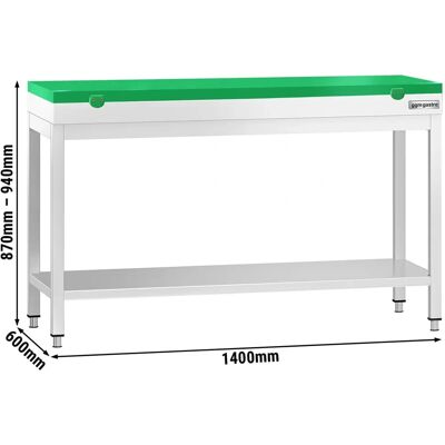 GGM Gastro - PREMIUM - 1400x600 - Groen - Werkbank GGM Gastro - PREMIUM - 1400x600 - Groen - Werkbank