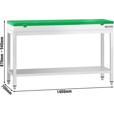 GGM Gastro - RVS werktafel PREMIUM - 1400x700mm - Worktable GGM Gastro - RVS werktafel PREMIUM - 1400x700mm - Worktable