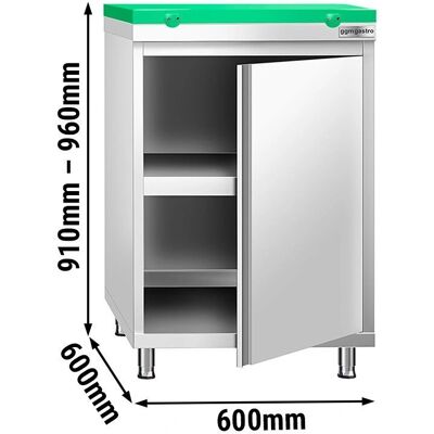 GGM Gastro Premium Werkbankkast - 600x600mm - Groen - RVS GGM Gastro Premium Werkbankkast - 600x600mm - Groen - RVS