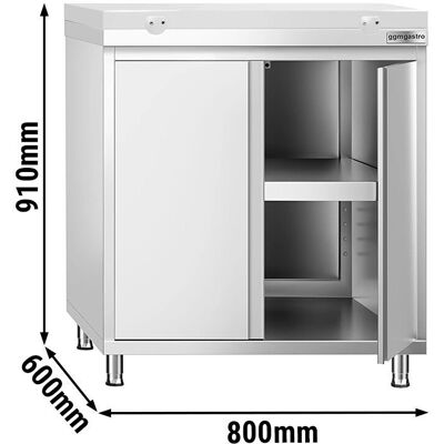 GGM Gastro - PREMIUM Armoire de travail inox - 800x600mm GGM Gastro - PREMIUM Armoire de travail inox - 800x600mm