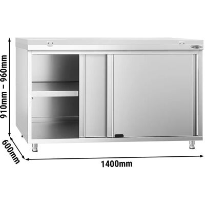 GGM Gastro - Premium Roestvrijstalen Werkkast - 1400x600mm - Wit GGM Gastro - Premium Roestvrijstalen Werkkast - 1400x600mm - Wit