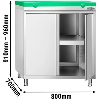 GGM Gastro - PREMIUM - 800x700mm - Snijplank - Werkkast GGM Gastro - PREMIUM - 800x700mm - Snijplank - Werkkast