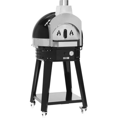 GGM Gastro - Houtskool Pizza Oven - Zwart - Hoogte: 0,77m - Inclusief chassis GGM Gastro - Houtskool Pizza Oven - Zwart - Hoogte: 0,77m - Inclusief chassis