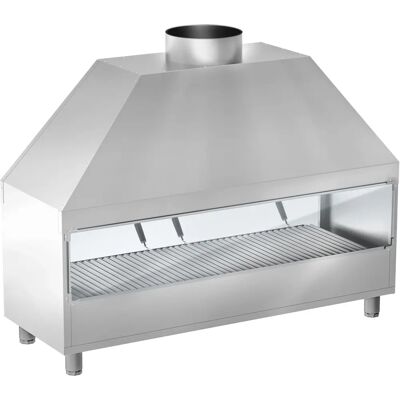 GGM Gastro Roestvrij staal houtskoolgrill - 1,5 m - Barbecue GGM Gastro Roestvrij staal houtskoolgrill - 1,5 m - Barbecue