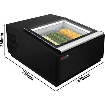 GGM Gastro - 670 - Zwart - 3x5L - Ijsvitrine GGM Gastro - 670 - Zwart - 3x5L - Ijsvitrine