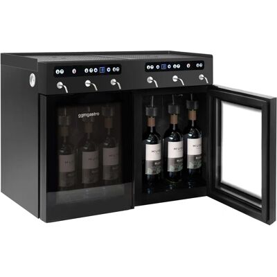 GGM Gastro - Distributeur de vin - 2 zone klm - gekoeld - voor 6 flessen GGM Gastro - Distributeur de vin - 2 zone klm - gekoeld - voor 6 flessen