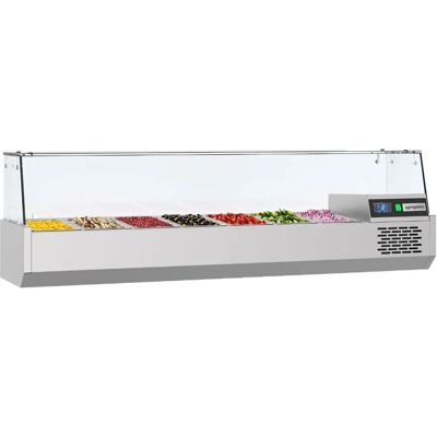 GGM Gastro - Gekoelde opzetvitrine PREMIUM - 1600x390mm - 6x GN 1/3 - koelvitrine GGM Gastro - Gekoelde opzetvitrine PREMIUM - 1600x390mm - 6x GN 1/3 - koelvitrine