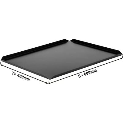 GGM Gastro - Aluminium bak- en presentatietablet - 600x400x10 mm - Zwart GGM Gastro - Aluminium bak- en presentatietablet - 600x400x10 mm - Zwart