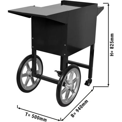 GGM Gastro - WPMETS - Zwart - Wagen voor popcornmachine GGM Gastro - WPMETS - Zwart - Wagen voor popcornmachine