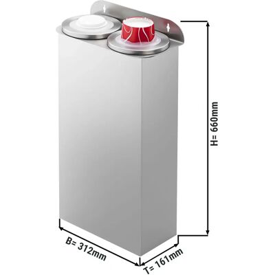 GGM Gastro Bekersdispenser Set - Dubbel, Kunststof GGM Gastro Bekersdispenser Set - Dubbel, Kunststof