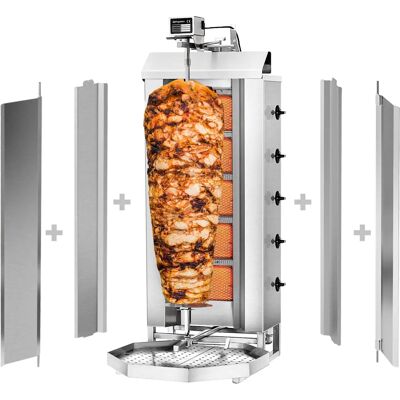 GGM Gastro - Gas Gyros/Döner Grill - 5 Branders - 80kg Capaciteit - Veiligheidskenmerken GGM Gastro - Gas Gyros/Döner Grill - 5 Branders - 80kg Capaciteit - Veiligheidskenmerken