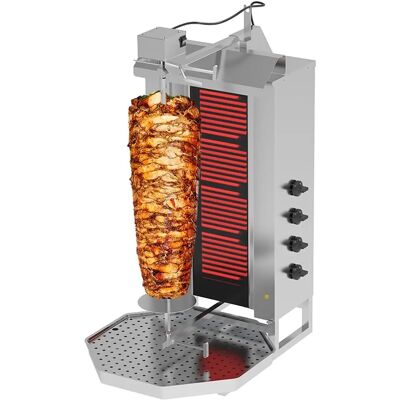 GGM Gastro Elektrische Gyros-/Döner Grill - 4 branders - 60kg max - Roestvrij staal GGM Gastro Elektrische Gyros-/Döner Grill - 4 branders - 60kg max - Roestvrij staal