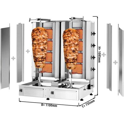 GGM Gastro - Gas Gyros/Döner Grill - 4+4 branders - max 120 kg GGM Gastro - Gas Gyros/Döner Grill - 4+4 branders - max 120 kg