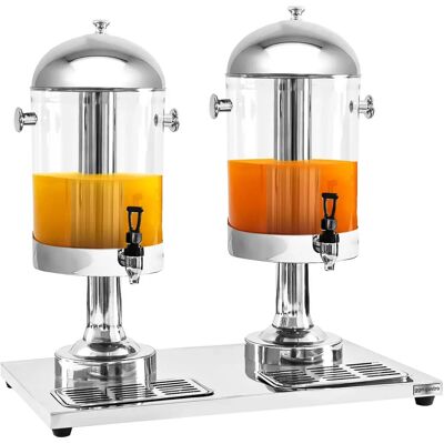 GGM Gastro Sapdispenser - 2x7,5 L - Roestvrij staal - Sapdispenser GGM Gastro Sapdispenser - 2x7,5 L - Roestvrij staal - Sapdispenser