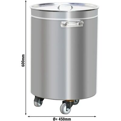 GGM Gastro - Poubelle 100L - Roestvrij - Wielen - Trash Bin GGM Gastro - Poubelle 100L - Roestvrij - Wielen - Trash Bin