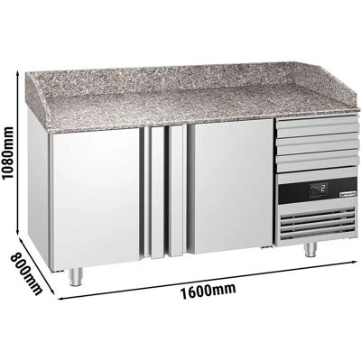 GGM Gastro PREMIUM Pizza Tafel - 1600x800mm - Roestvrij staal GGM Gastro PREMIUM Pizza Tafel - 1600x800mm - Roestvrij staal